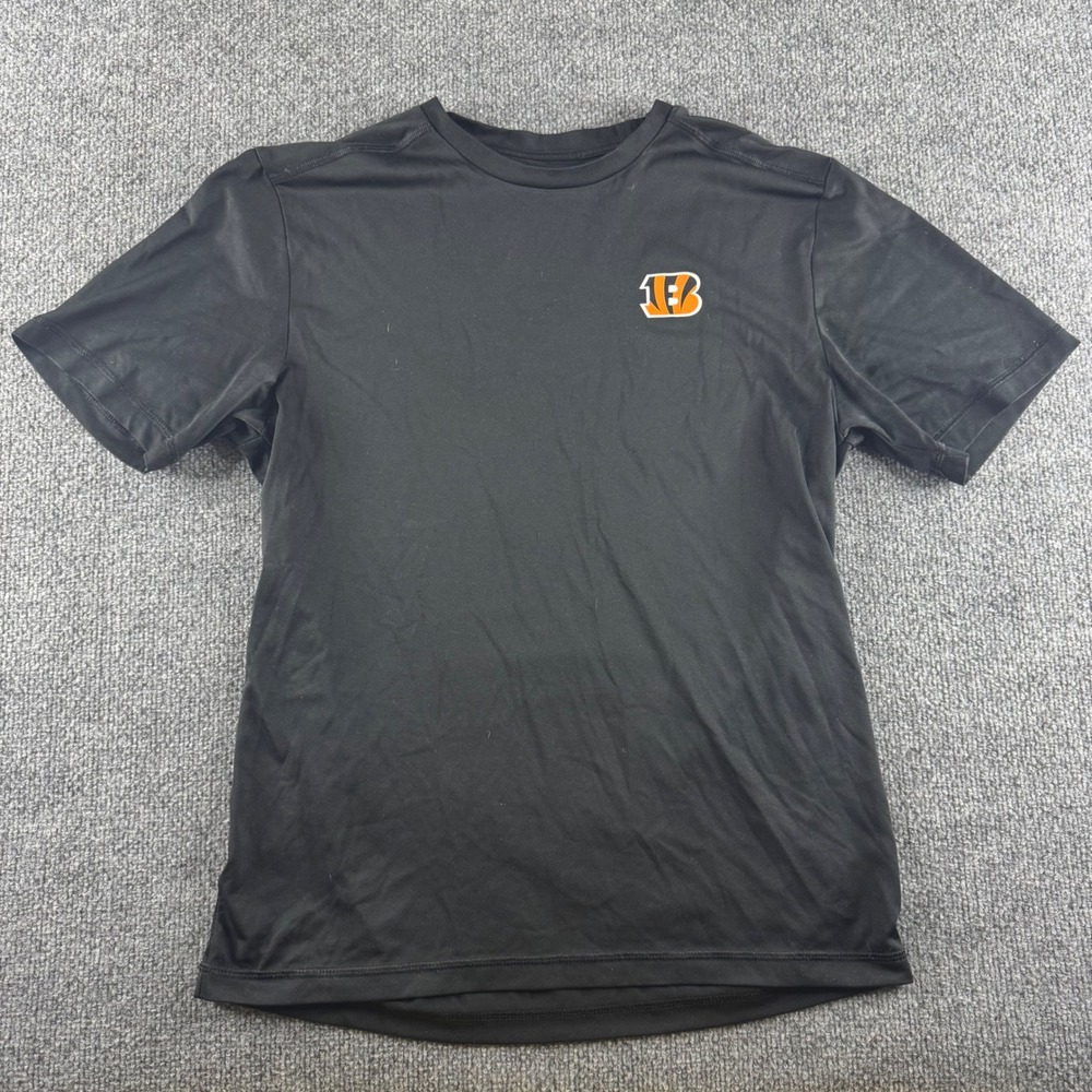 Majestic Cincinnati Bengals Evolution Tee Black Cool Base Shirt Mens Medium